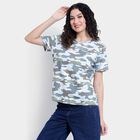 Cotton Round Neck T-Shirt, Light Green, small image number null