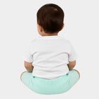Infants' Light Green Cotton Round Neck Jungle Print Baba Suit, Light Green, small