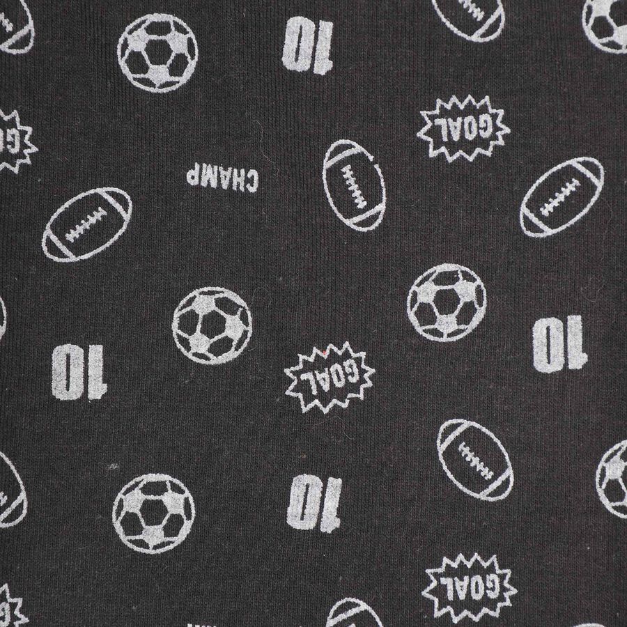 Boys All Over Print Pyjama, Black, large image number null
