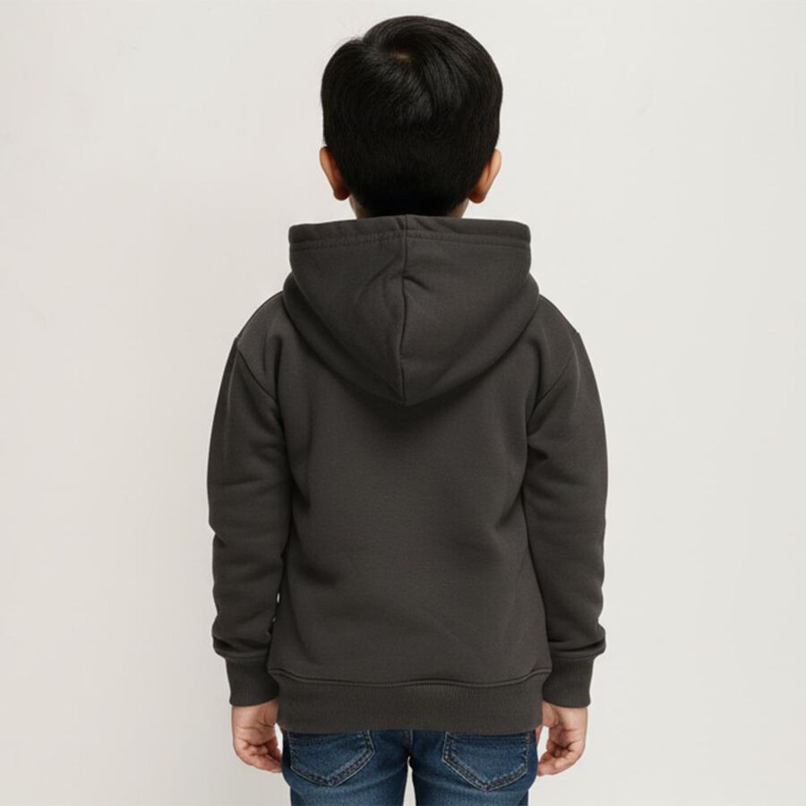 Boys' Sweatshirt, गहरा ग्रे, large image number null