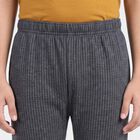 Girls Mid Blue Long Johns Thermal, मध्यम नीला, small
