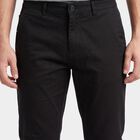 Men's Black Slim Fit Chino Trousers, काला, small