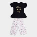Girls' 100% Cotton Capri Set , नेवी ब्लू, small image number null