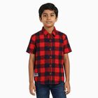 Boys' Casual Shirt, Red, small image number null