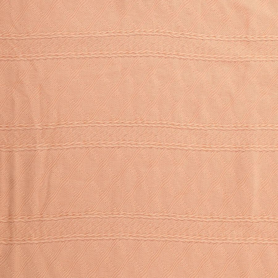 Boys Peach Round Neck Casual T-Shirt, Peach, large