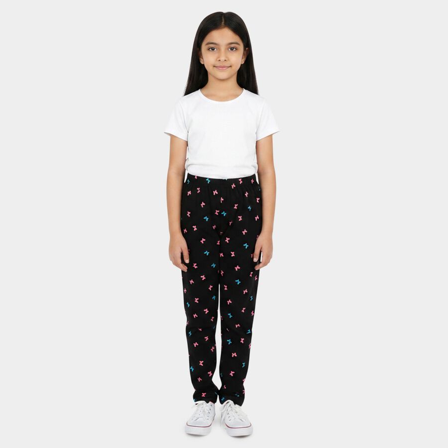 Girls' Pyjama, काला, large