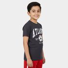 Boys' Half Sleeves T-Shirt, गहरा ग्रे, small