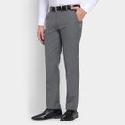 Men's Slim Fit Formal Trousers, Light Grey, small image number null