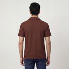 Men's Brown Spread Collar Casual Shirt, Brown, small