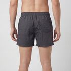 Men's Dark Grey Regular Fit Solid Boxers, गहरा ग्रे, small