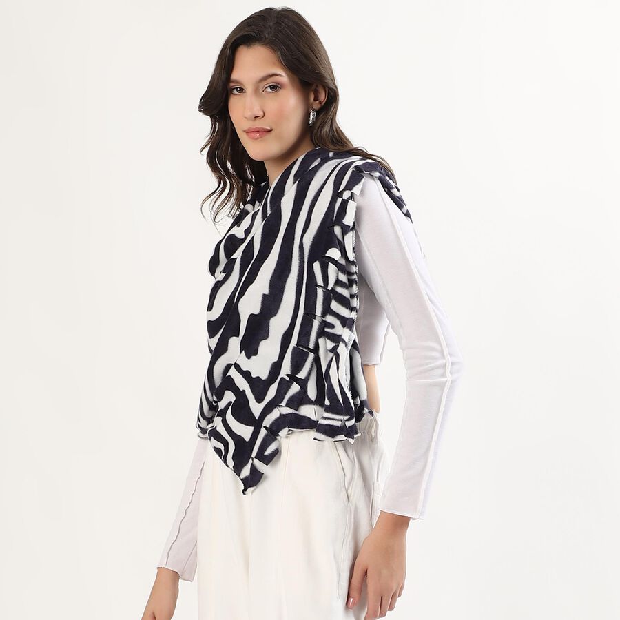 Ladies' Stole, काला, large image number null