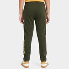 Boys' Olive Green Straight Fit Graphic Printed Pyjama, ओलिव, small