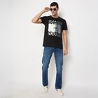 Men's 100% Cotton Round Neck Half Sleeves T-Shirt , Black, small image number null
