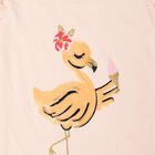 Girls Light Pink Cotton Round Neck Regular T-Shirt, Light Pink, small