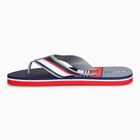 Men's Navy Blue Striped Thong Strap Flip-Flops, Navy Blue, small
