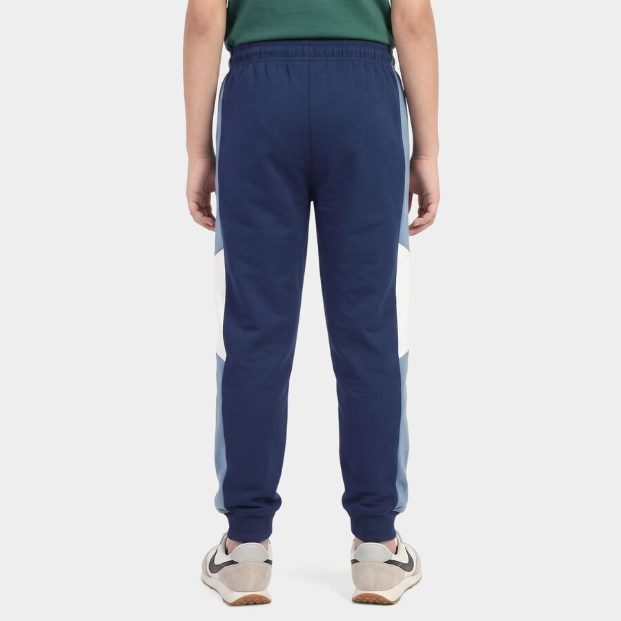 Boys' Navy Blue Jogger Graphic Printed Winter Pyjama, Navy Blue, large