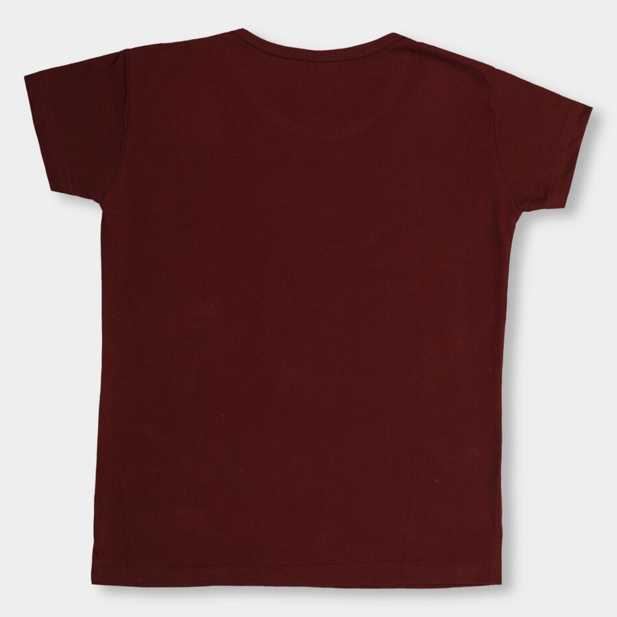 Girls' T-Shirt, Wine, large image number null