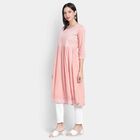 Embroidered 3/4th Sleeve Kurta, Light Pink, small image number null