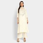 Ladies' Kurta Pyjama Set with Dupatta, ऑफ व्हाइट, small image number null