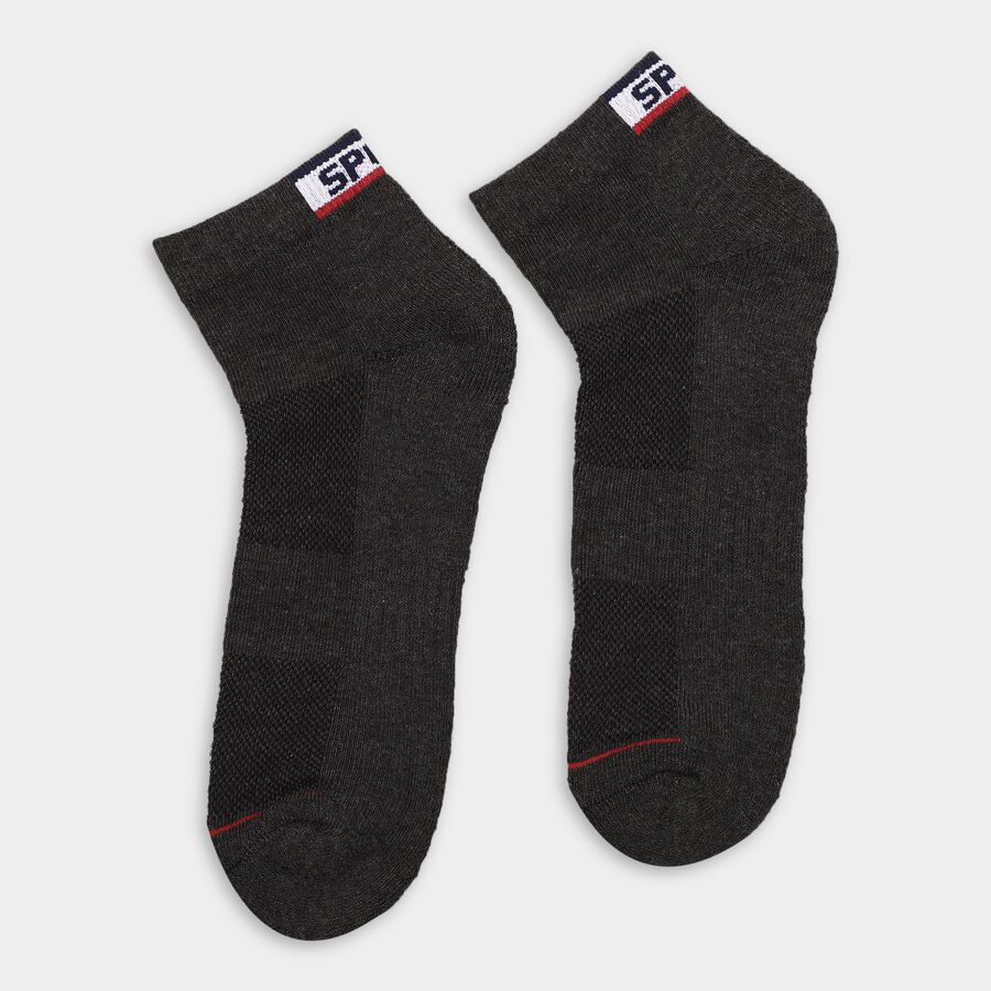Men's Socks (Pack of 3), Black, large