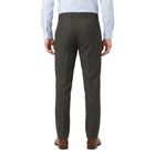 Men's Black Slim Fit Flat-Front Formal Trousers, Black, small