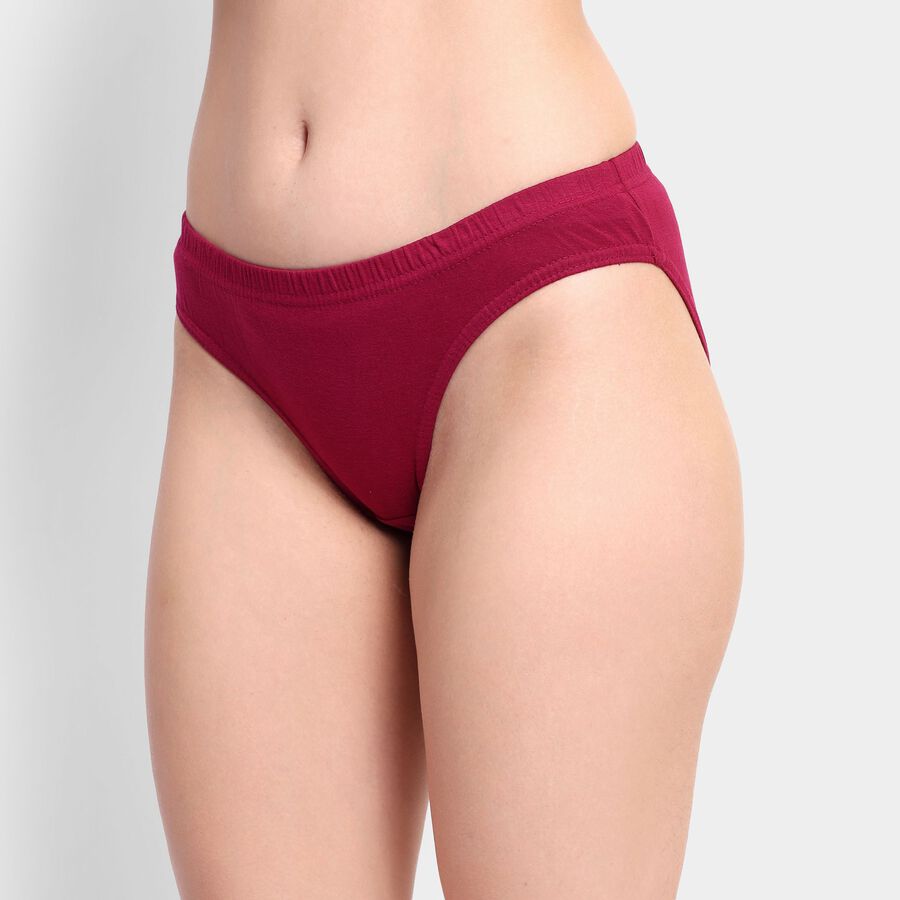 Ladies' 100% Cotton Panty, वाइन, large image number null