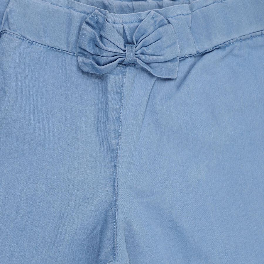 Girls' Light Blue Wide-Leg Embroidered Jeans, हल्का नीला, large image number null