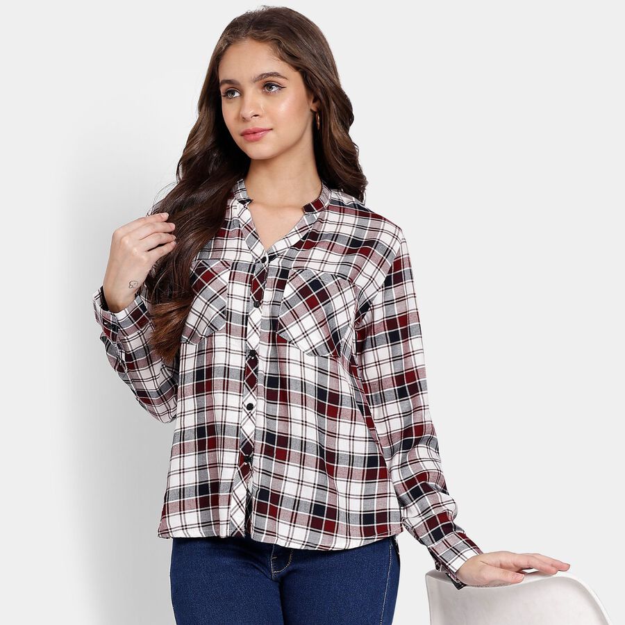Ladies' Shirt, Maroon, large image number null