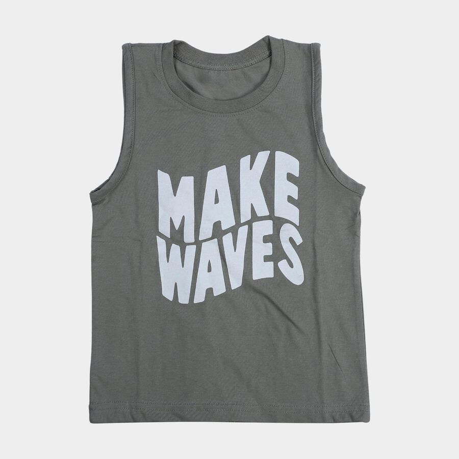 Boys Light Green Round Neck Casual Boys T-Shirt, हल्का हरा, large