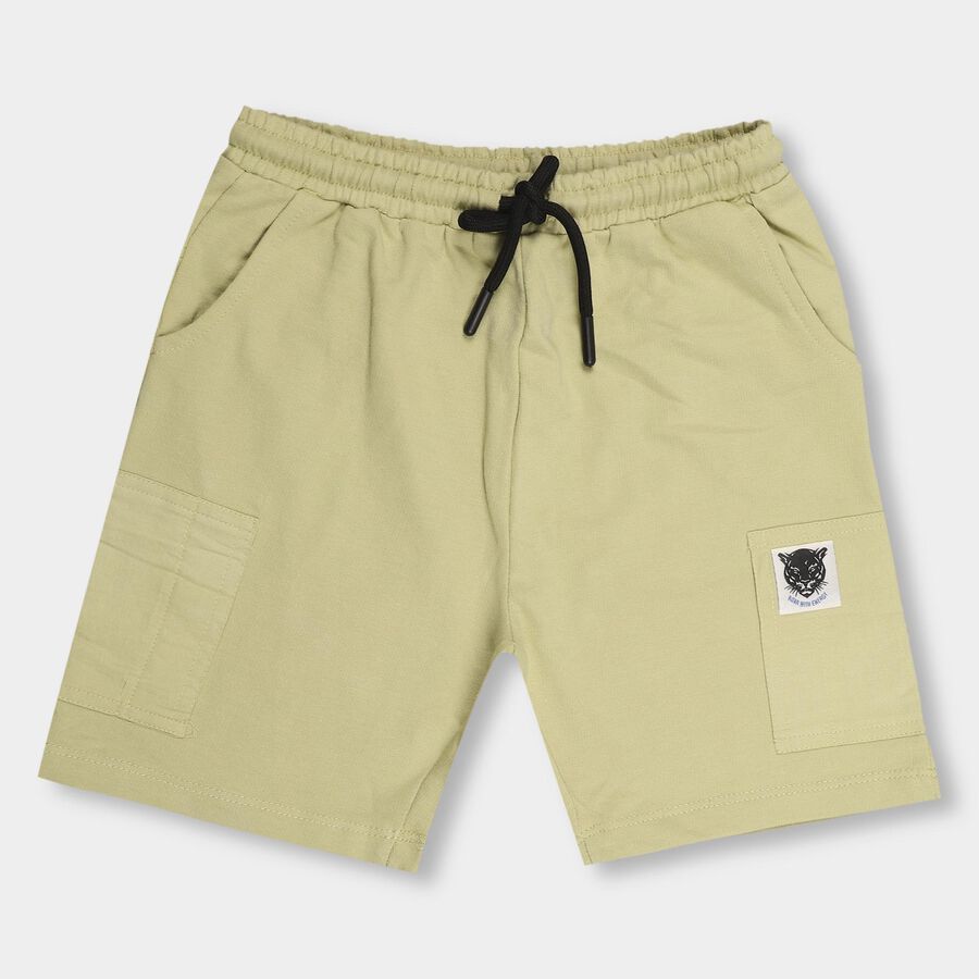 Boys' 100% Cotton Cargo Bermuda , हल्का हरा, large image number null
