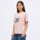 Women's Soft Pink Round Neck Casual T-Shirt, Lilac, small image number null