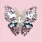 Girls Pink Cotton Round Neck Romantic T-Shirt, हल्का गुलाबी, small