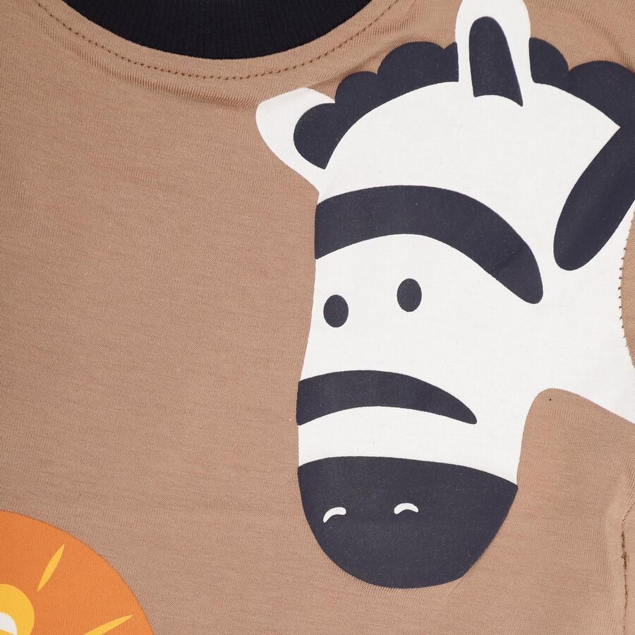 Infants' 100% Cotton T-Shirt , Beige, large image number null