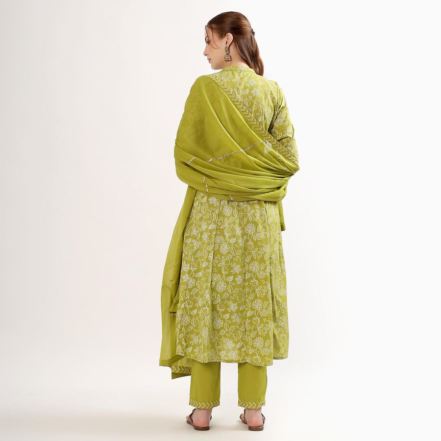 Ladies' 100% Cotton Kurta, Light Green, large image number null