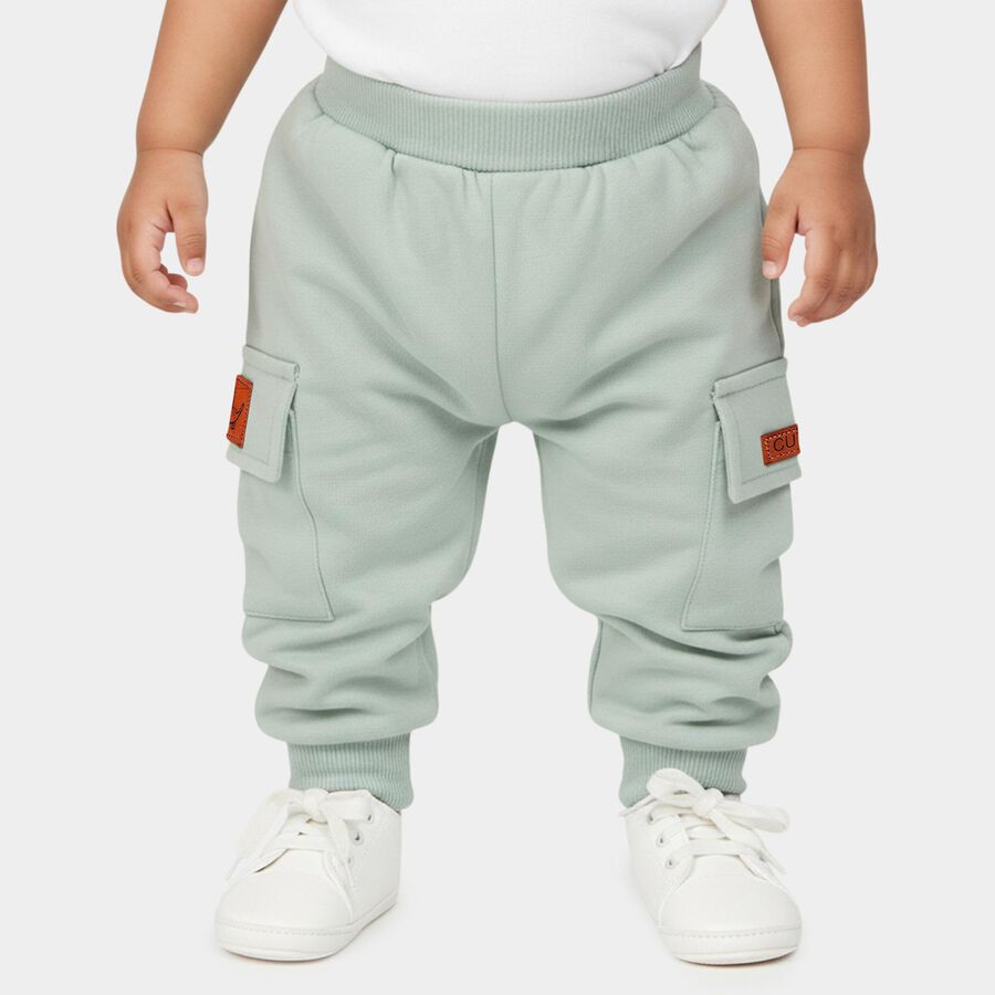 Infants' Green Regular-fit Cartoon Printed Cotton Pyjama, Light Green, large