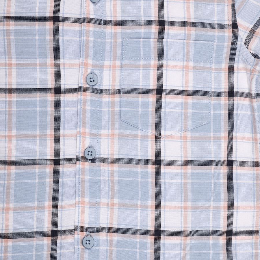 Boy's 100% Cotton Casual Shirt , हल्का नीला, large image number null