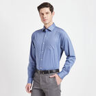 Cotton Printed Formal Shirt, Mid Blue, small image number null