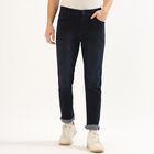 Men's Dark Blue Slim Fit Jeans, Dark Blue, small