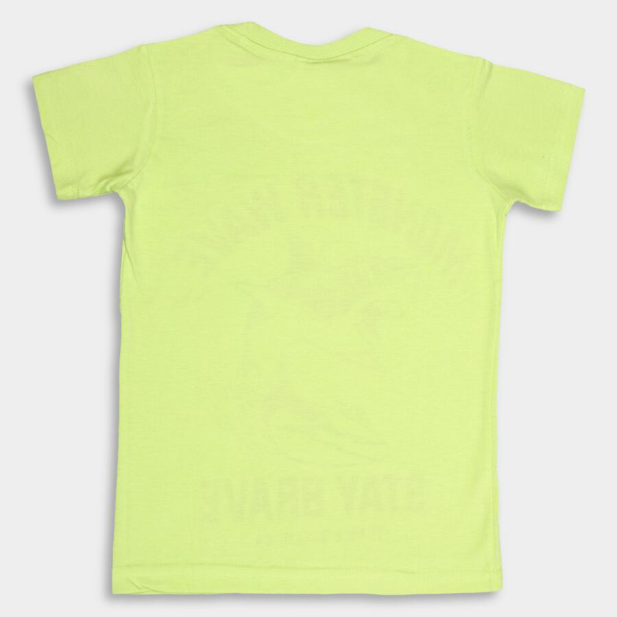 Boys Placement Print T-Shirt, Light Green, large image number null