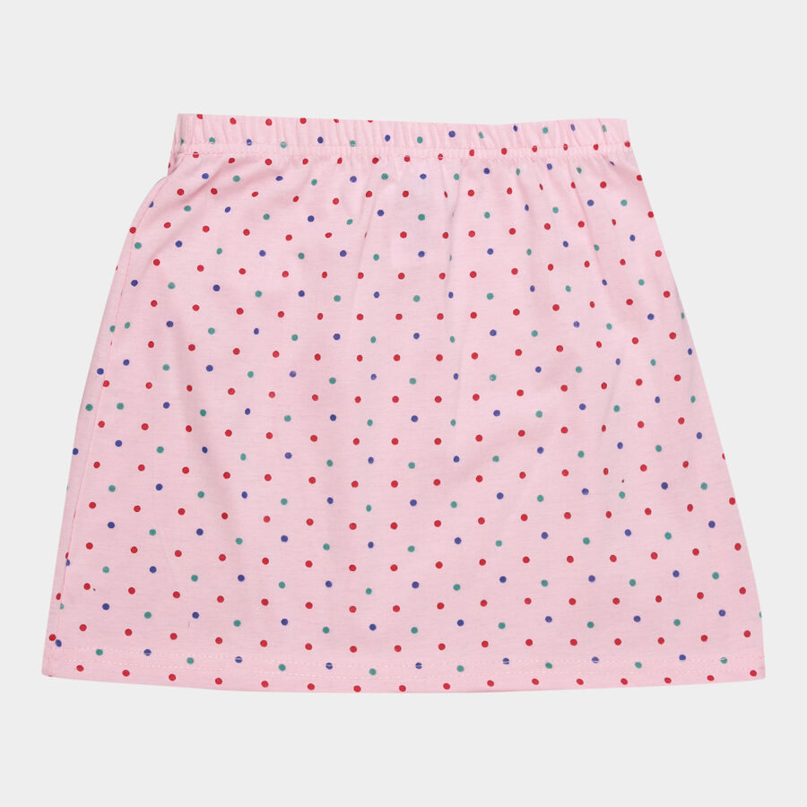 Girls Printed Pull Ups Skirt, Light Pink, large image number null