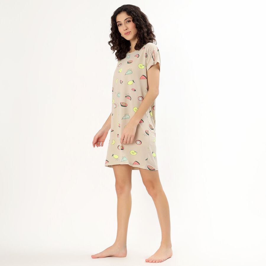 Women's Soft Lavender Sleeveless Casual Nighty, गहरा पीला, large