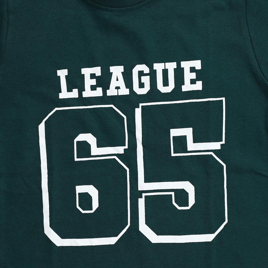 Boys' Half Sleeves T-Shirt, Dark Green, large