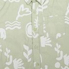 Boys Mint Green Cotton Regular Fit Casual Shirt, हल्का हरा, small