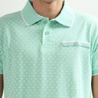 Men's 100% Cotton Collared Half Sleeves T-Shirt, एक्वा, small image number null