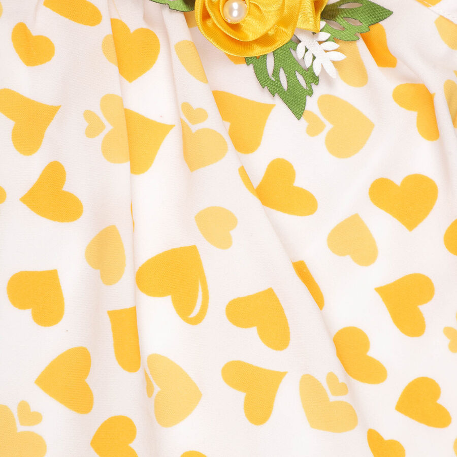 Girls All Over Print Shorts Set, Yellow, large image number null