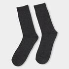 Men's Charcoal Gray And Deep Brown Crew Length Formal Socks, Brown, small image number null