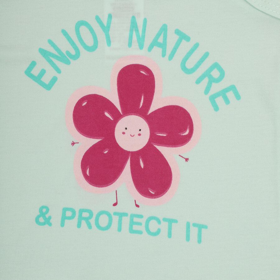 Infants' Pastel Mint Green Cotton Strap Neck Casual Vest, Light Green, large image number null