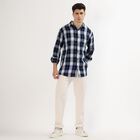 Men's Deep Midnight Navy Blue Classic Casual Shirt, नेवी ब्लू, small image number null