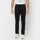 Solid Slim Fit Casual Trousers, Black, small image number null