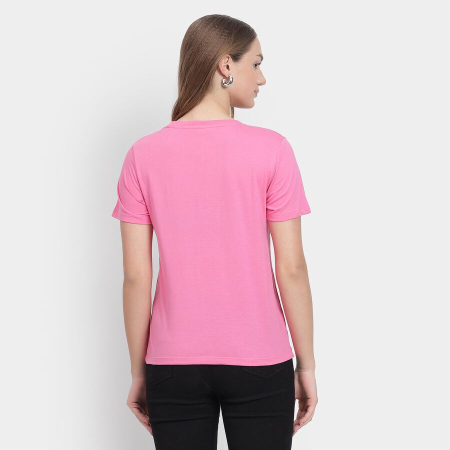 Ladies' Round Neck T-Shirt , Fuchsia, large image number null